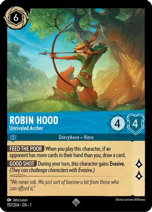Robin Hood - Unrivaled Archer (157/204) - The First Chapter Cold Foil - Lorcana