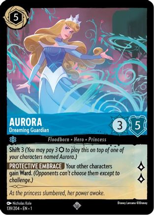 Aurora - Dreaming Guardian (139/204) - The First Chapter Cold Foil - Lorcana