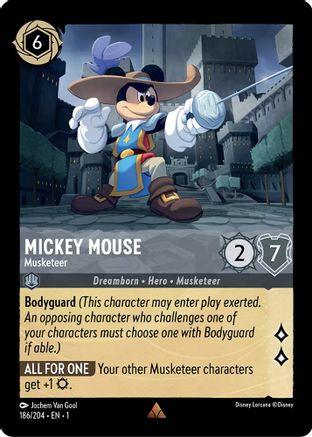 Mickey Mouse - Musketeer (186/204) - The First Chapter Cold Foil - Lorcana