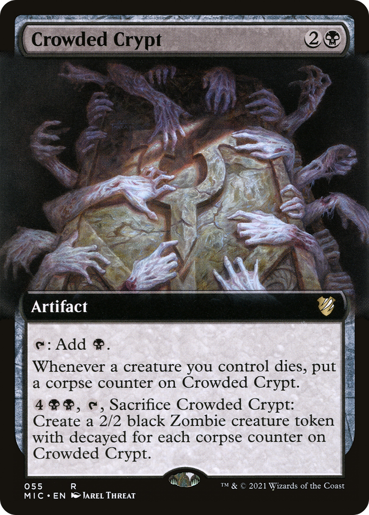 Crowded Crypt (Extended Art) (MIC-055) - Midnight Hunt Commander - Magic The Gathering
