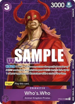 Who's.Who (Tournament Pack Vol. 3) [Winner] (ST04-010) [OP-PR]