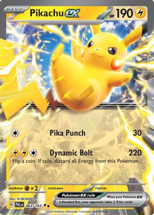 Pikachu ex (063) [SV02] Pokemon SV02: Paldea Evolved