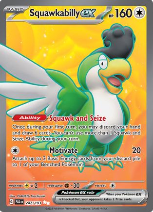 Squawkabilly ex - 247/193 (247) [SV02] Pokemon SV02: Paldea Evolved