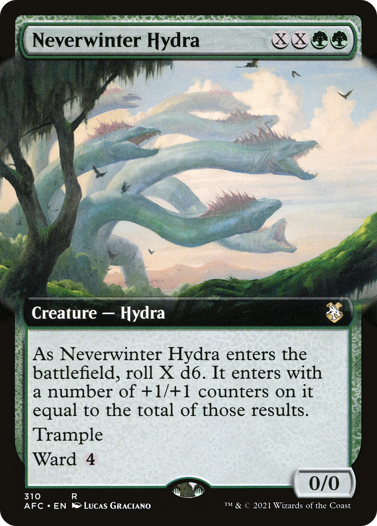 Neverwinter Hydra (Extended Art) (AFC-310) - Forgotten Realms Commander - Magic The Gathering