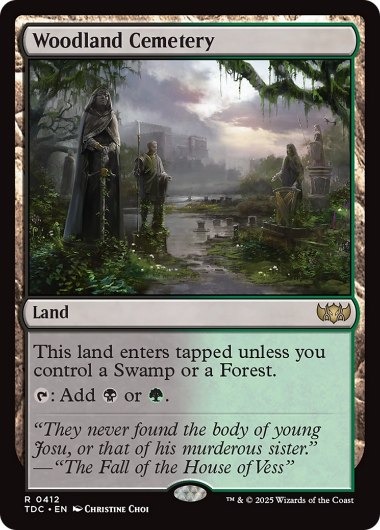 Woodland Cemetery (TDC-412) - Commander: Tarkir: Dragonstorm - Magic The Gathering