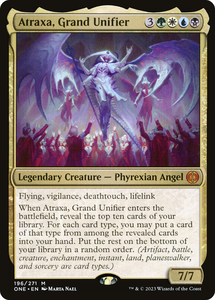 FOIL Atraxa, Grand Unifier (ONE-196) - Phyrexia: All Will Be One - Magic The Gathering