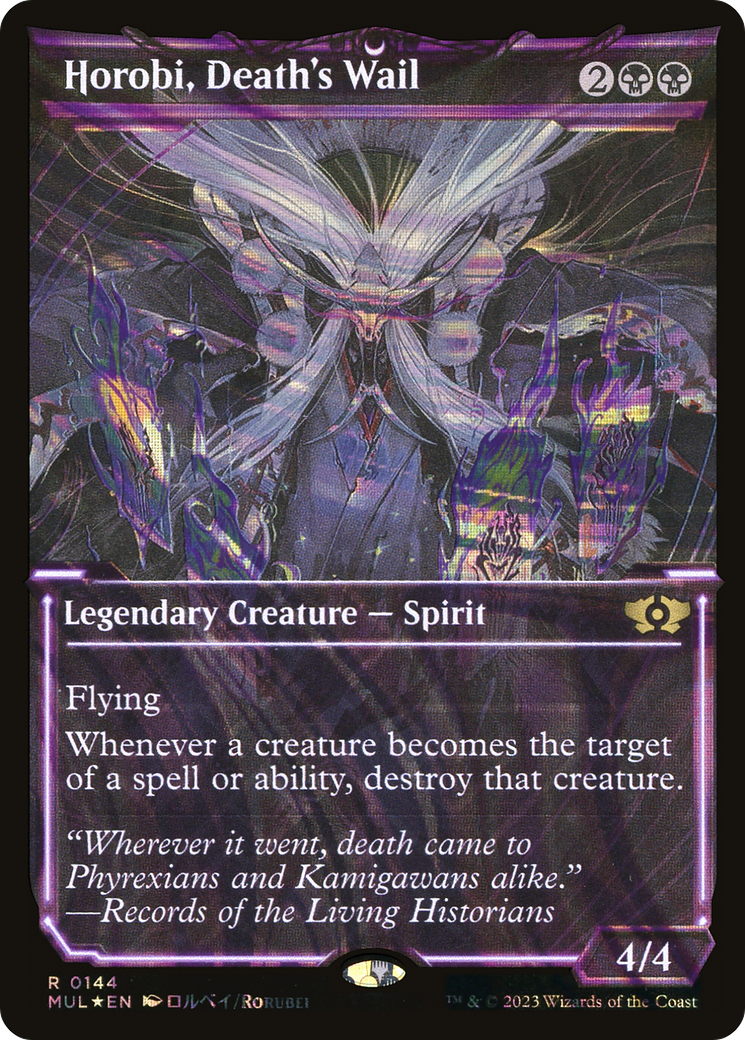 FOIL Horobi, Death's Wail (Halo Foil) (MUL-144) - Multiverse Legends - Magic The Gathering