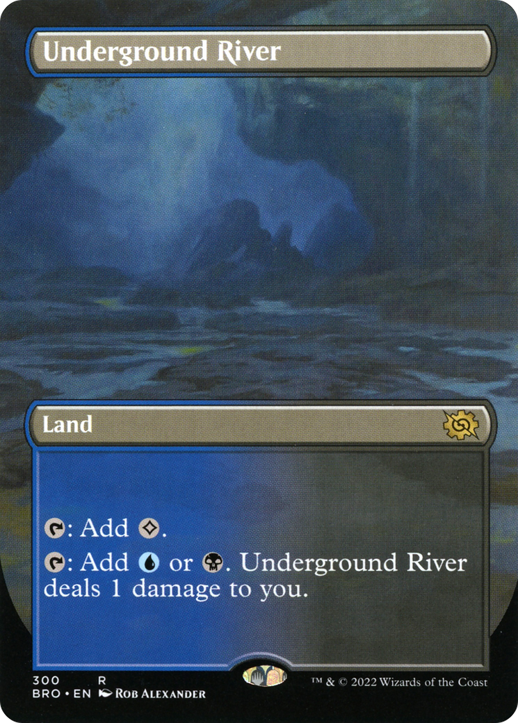 Underground River (Borderless) (BRO-300) - The Brothers' War - Magic The Gathering