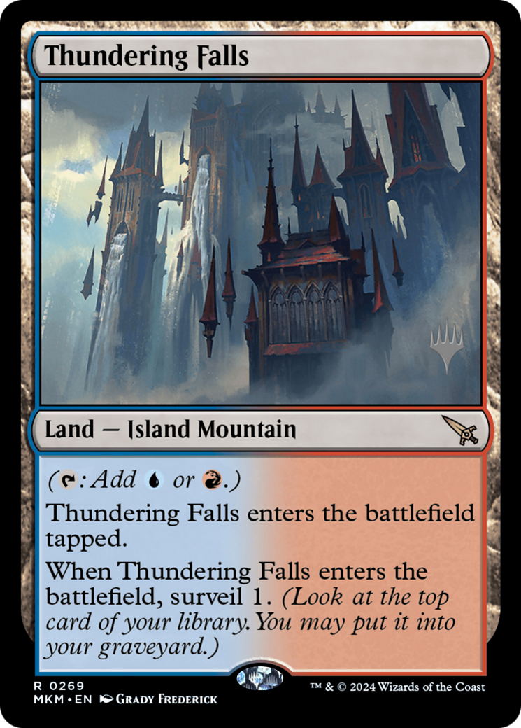 Thundering Falls (PPMKM-269P) - Murders at Karlov Manor Promos - Magic The Gathering