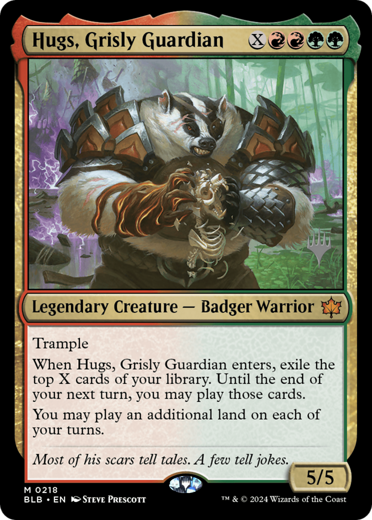 Hugs, Grisly Guardian (PPBLB-218) - Bloomburrow Promos - Magic The Gathering