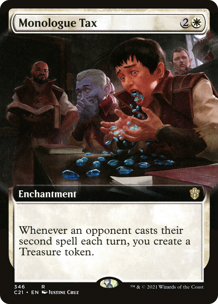 Monologue Tax (Extended Art) (C21-346) - Commander 2021 - Magic The Gathering