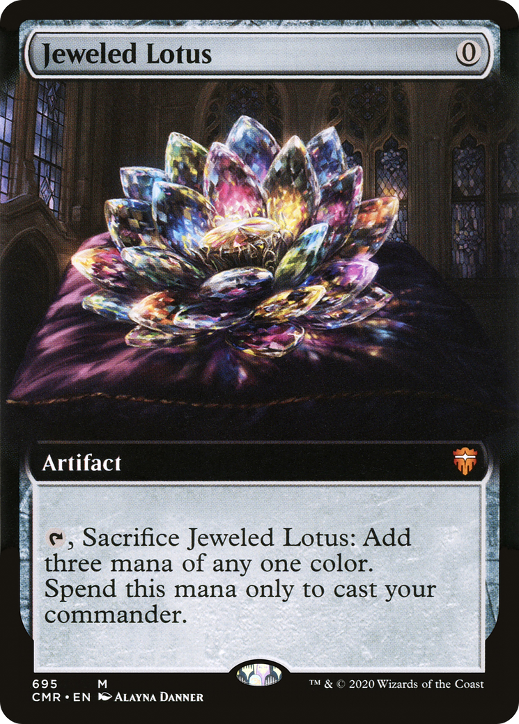 FOIL Jeweled Lotus (Extended Art) (CMR-695) - Commander Legends - Magic The Gathering