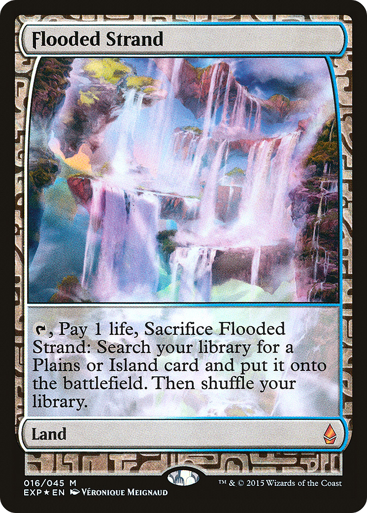 FOIL Flooded Strand (EXP-016) - Zendikar Expeditions - Magic The Gathering