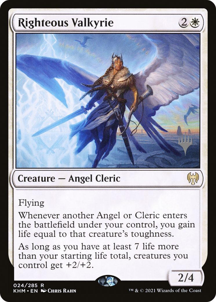 Righteous Valkyrie (PPKHM-24P) - Kaldheim Promos - Magic The Gathering