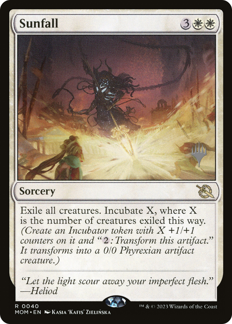 FOIL Sunfall (PPMOM-040) - March of the Machine Promos - Magic The Gathering