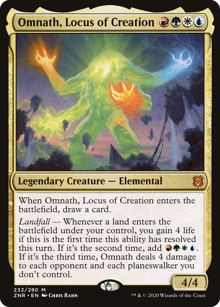 FOIL Omnath, Locus of Creation (ZNR-232) - Zendikar Rising - Magic The Gathering