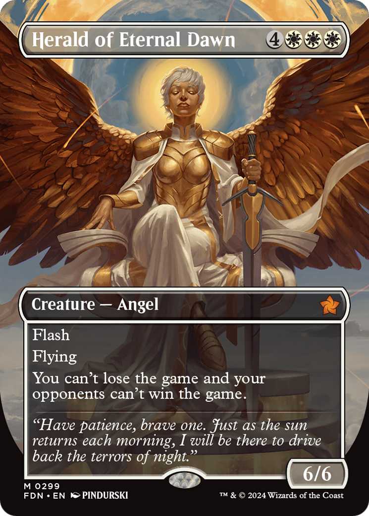 FOIL Herald of Eternal Dawn (FDN-299) - Foundations - Magic The Gathering