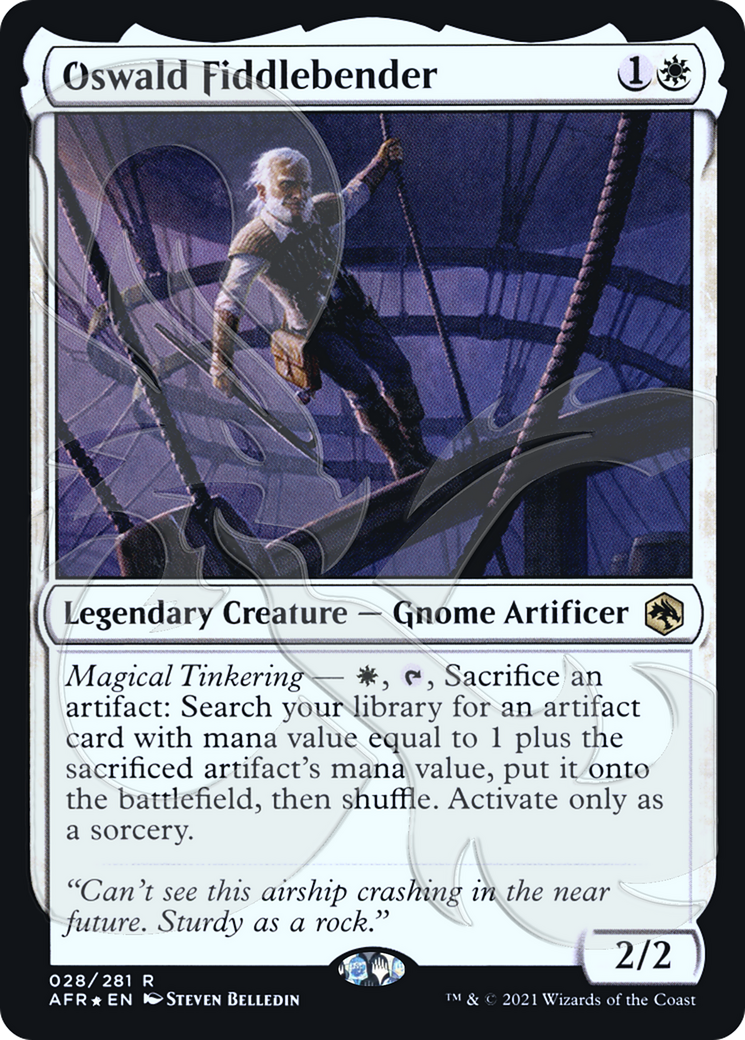 FOIL Oswald Fiddlebender (AFR&-28A) - Adventures in the Forgotten Realms Promos - Magic The Gathering