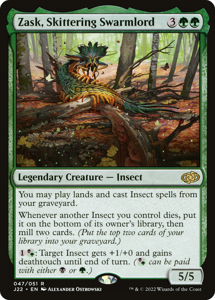 Zask, Skittering Swarmlord (J22-047) - Jumpstart 2022 - Magic The Gathering