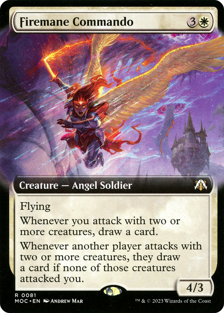 Firemane Commando (Extended Art) (MOC-081) - March of the Machine Commander - Magic The Gathering