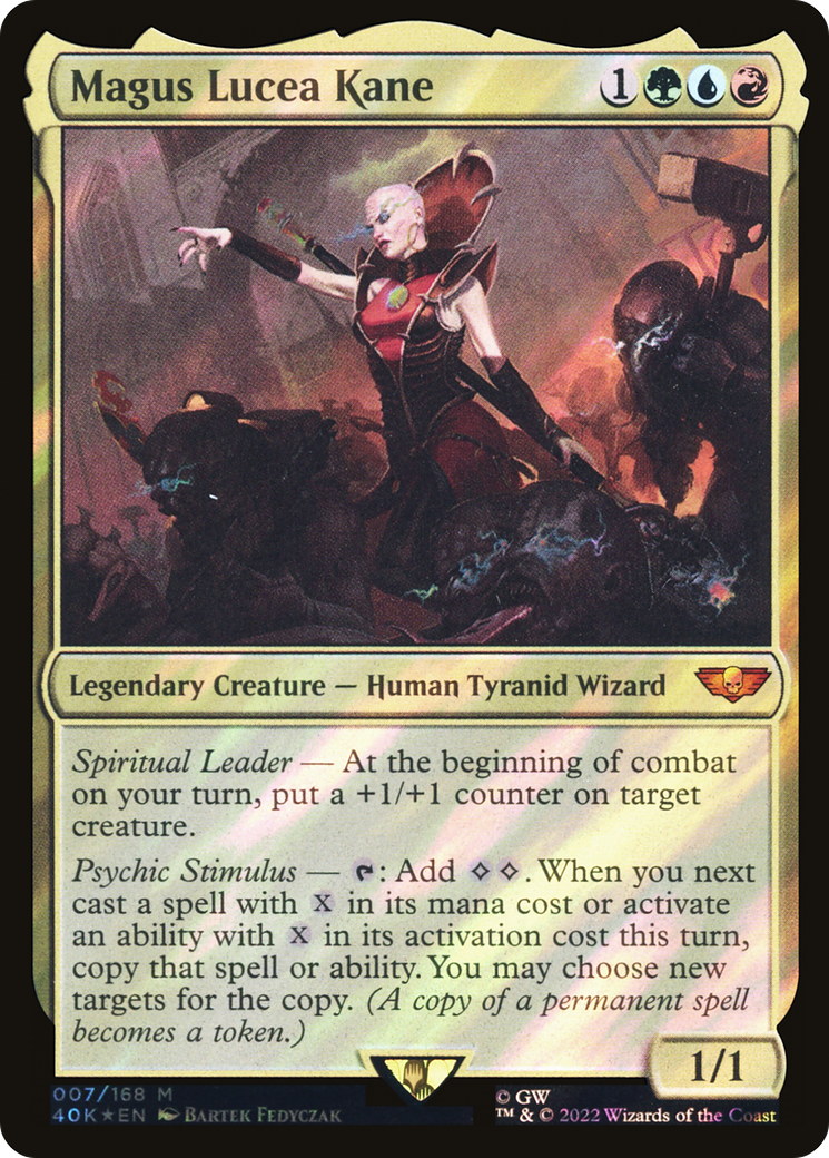 FOIL Magus Lucea Kane (Surge Foil) (40K-007) - Warhammer 40,000 Commander - Magic The Gathering
