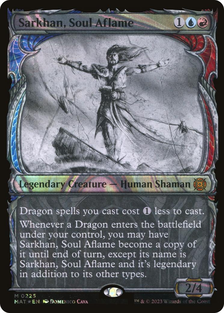 FOIL Sarkhan, Soul Aflame (Halo Foil) (MAT-225) - March of the Machine: The Aftermath - Magic The Gathering