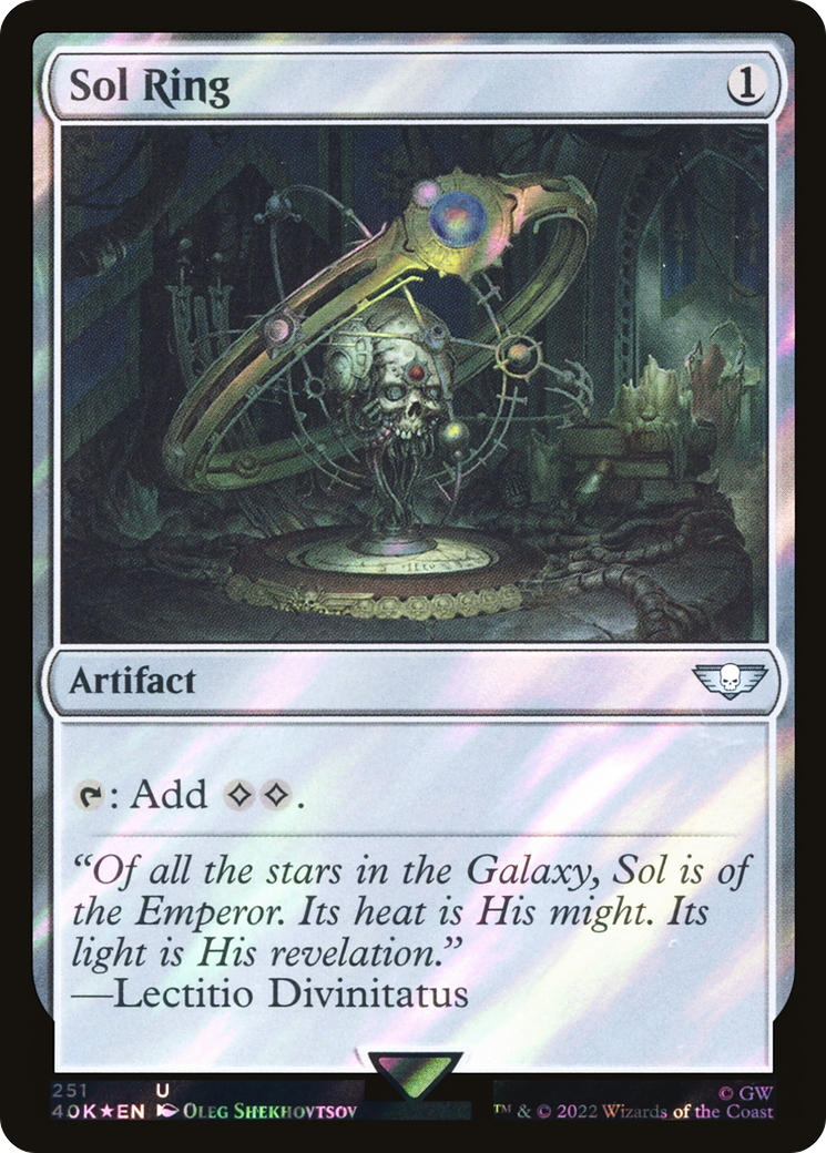 FOIL Sol Ring (251) (Surge Foil) (40K-251) - Warhammer 40,000 Commander - Magic The Gathering