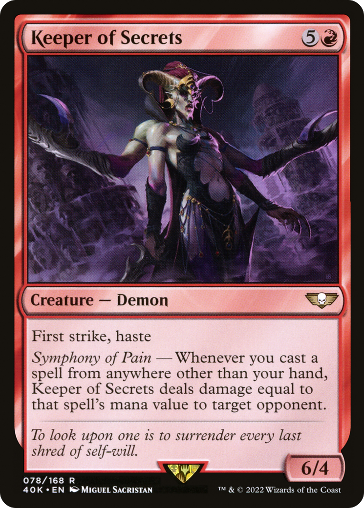Keeper of Secrets (40K-078) - Warhammer 40,000 Commander - Magic The Gathering