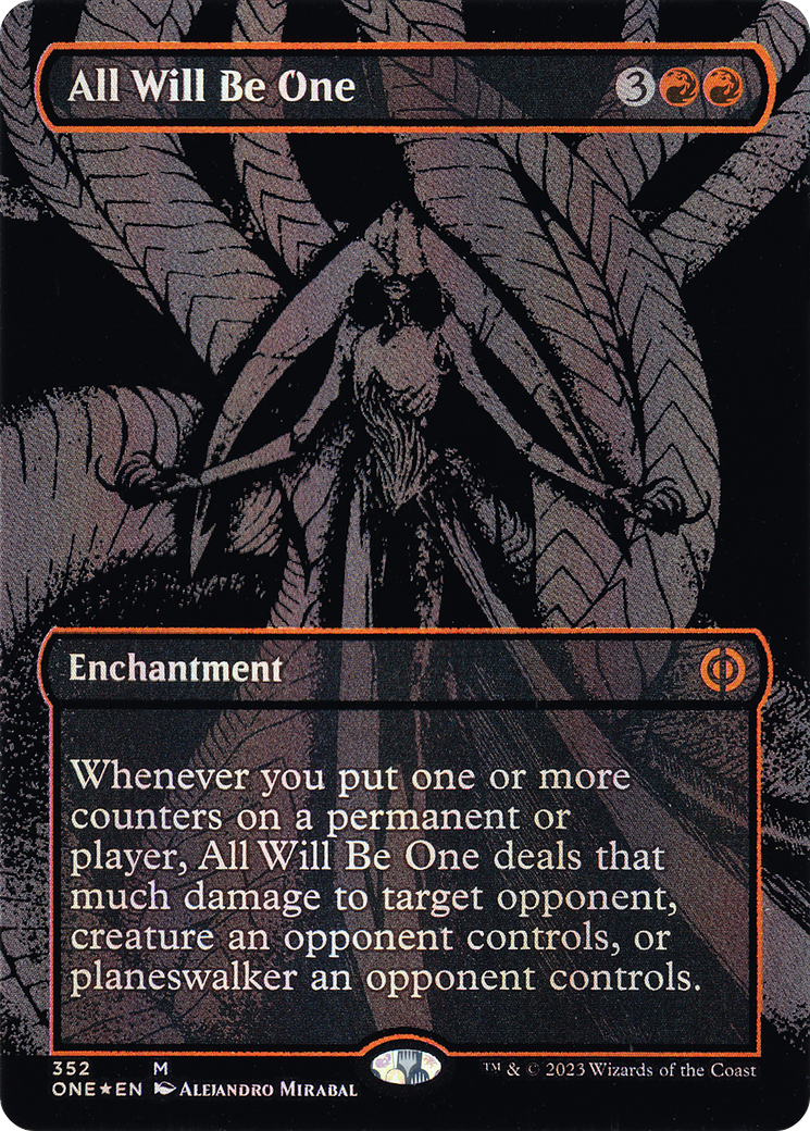 FOIL All Will Be One (Oil Slick Raised Foil) (ONE-352) - Phyrexia: All Will Be One - Magic The Gathering