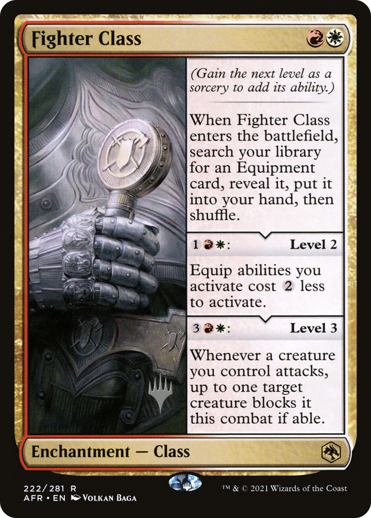 Fighter Class (PPAFR-222P) - Adventures in the Forgotten Realms Promos - Magic The Gathering