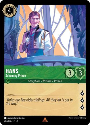 Hans - Scheming Prince (78/204) - The First Chapter Cold Foil - Lorcana