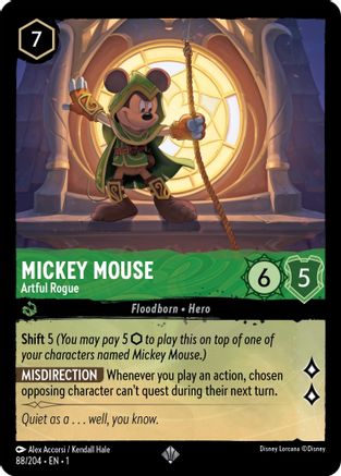 Mickey Mouse - Artful Rogue (88/204) - The First Chapter - Lorcana