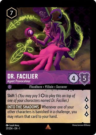 Dr. Facilier - Agent Provocateur (37/204) - The First Chapter Cold Foil - Lorcana
