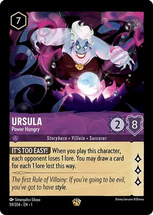 Ursula - Power Hungry (59/204) - The First Chapter Cold Foil - Lorcana