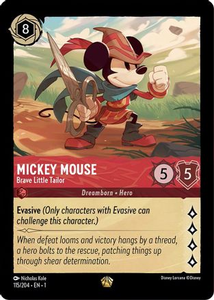 Mickey Mouse - Brave Little Tailor (115/204) - The First Chapter - Lorcana