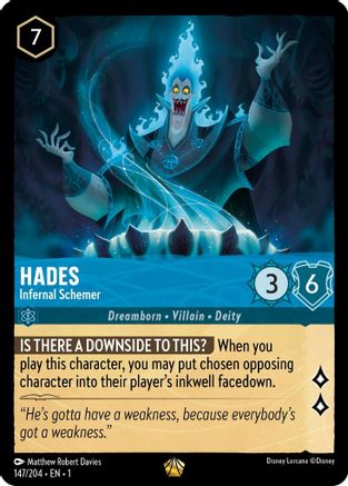 Hades - Infernal Schemer (147/204) - The First Chapter - Lorcana