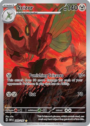 Scizor - 205/197 (205) [SV03] Pokemon SV03: Obsidian Flames
