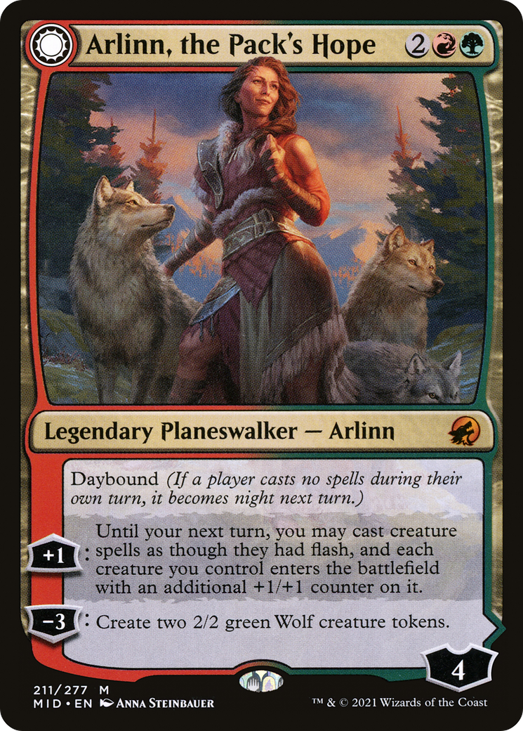 FOIL Arlinn, the Pack's Hope (MID-211) - Innistrad: Midnight Hunt - Magic The Gathering