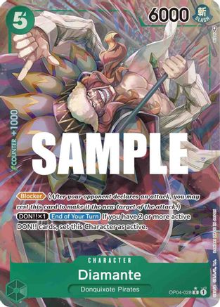 Diamante (Alternate Art) [OP04-028] One Piece - Kingdoms of Intrigue