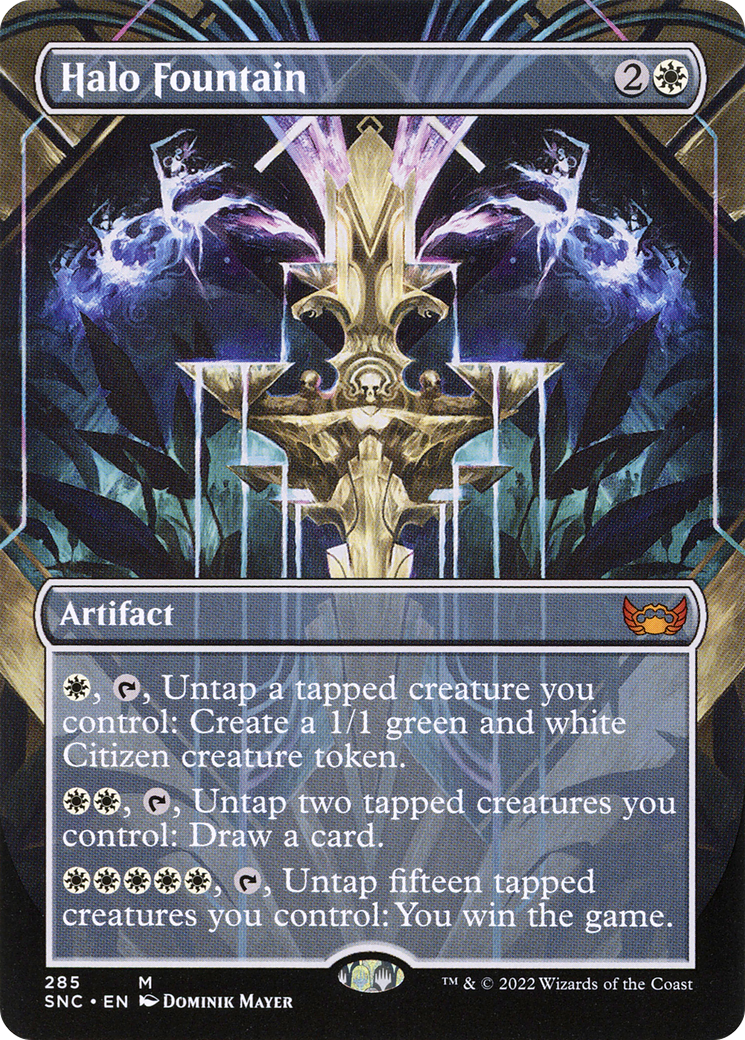 Halo Fountain (Borderless) (SNC-285) - Streets of New Capenna - Magic The Gathering