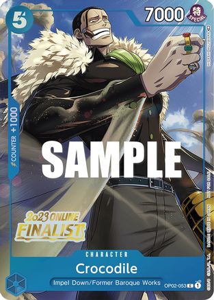 Crocodile (Online Regional 2023) [Finalist] (OP02-053) - One Piece Promotion Cards