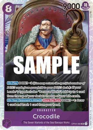 Crocodile (060) [OP04-060] One Piece - Kingdoms of Intrigue