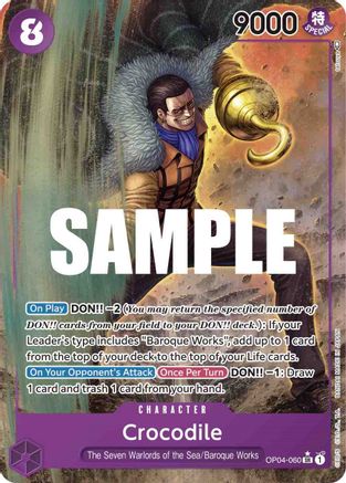 Crocodile (060) (Alternate Art) [OP04-060] One Piece - Kingdoms of Intrigue