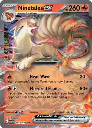 Ninetales ex - 038/165 Pokemon SV: Scarlet and Violet 151