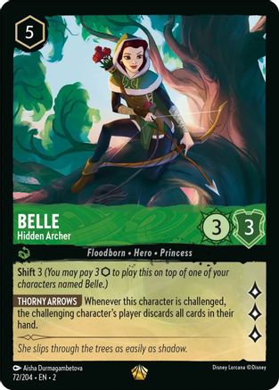 Belle - Hidden Archer (72/204) - Rise of the Floodborn Cold Foil - Lorcana