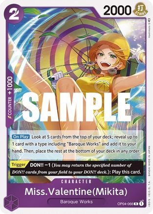 Miss.Valentine(Mikita) [OP04-066] One Piece - Kingdoms of Intrigue