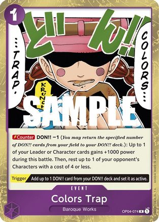 Colors Trap [OP04-074] One Piece - Kingdoms of Intrigue