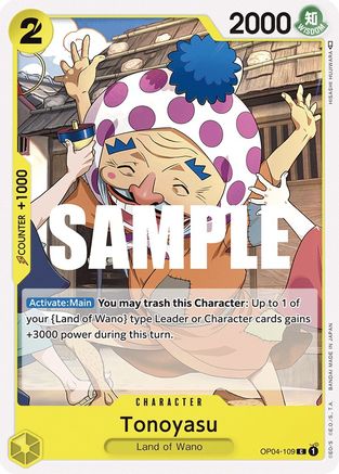 Tonoyasu (OP04-109) One Piece - Kingdoms of Intrigue