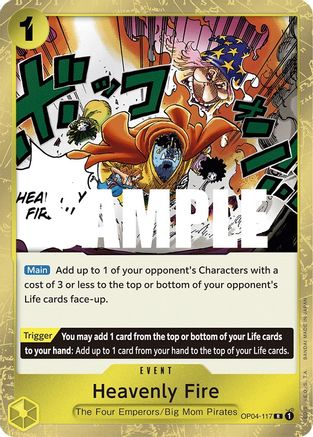Heavenly Fire [OP04-117] One Piece - Kingdoms of Intrigue