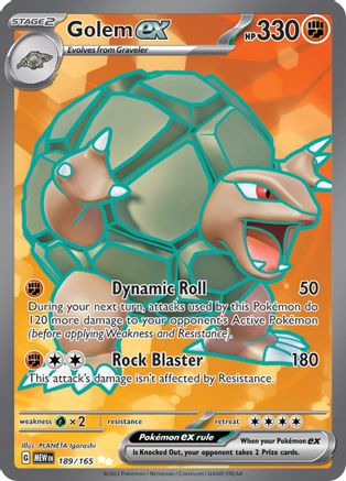 Golem ex - 189/165 Pokemon SV: Scarlet and Violet 151